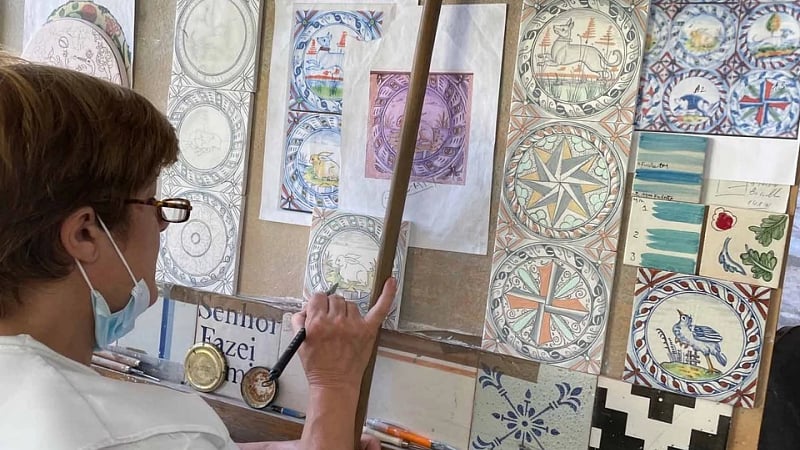 Azulejos de Azeitao, Portugal