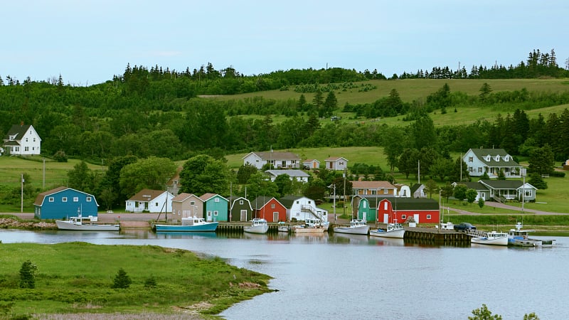 This is the picturesque fishing village of French River, located on the north shore of Prince Edward Island (PEI), Canada.