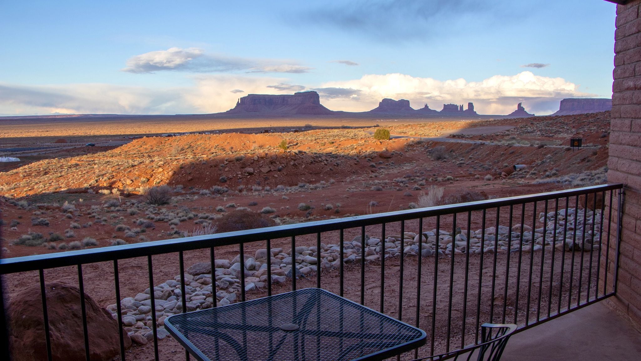 Goulding’s Lodge Balcony View of Monument Valley