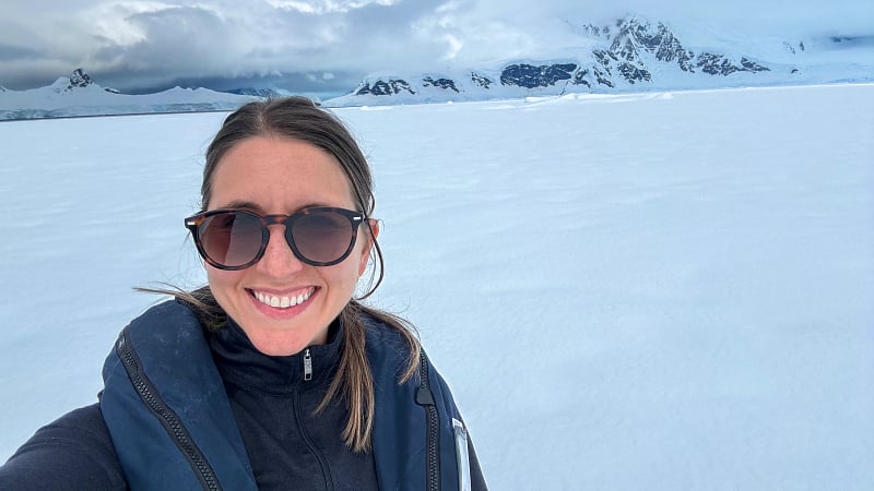 Product Designer, Sam Kern in Antarctica