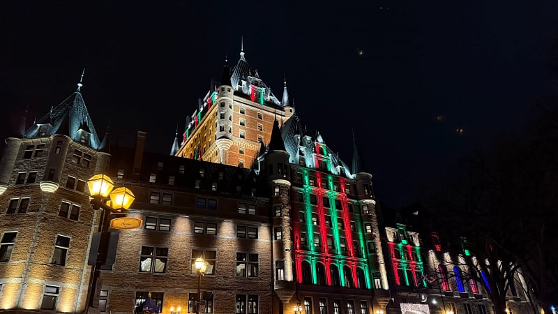 The Fairmont Le Château Frontenac, a historic and world-famous hotel located in Old Québec, Quebec City, Canada.