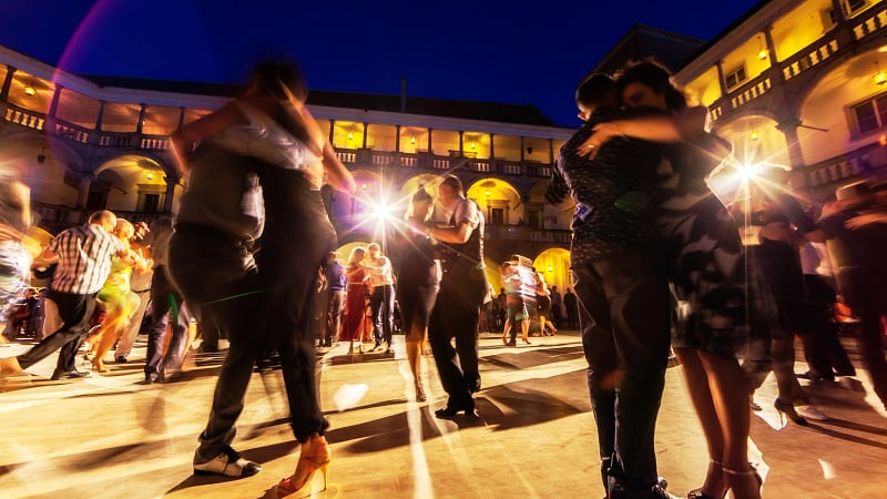 a milonga, a social event dedicated specifically to Argentine tango dancing.