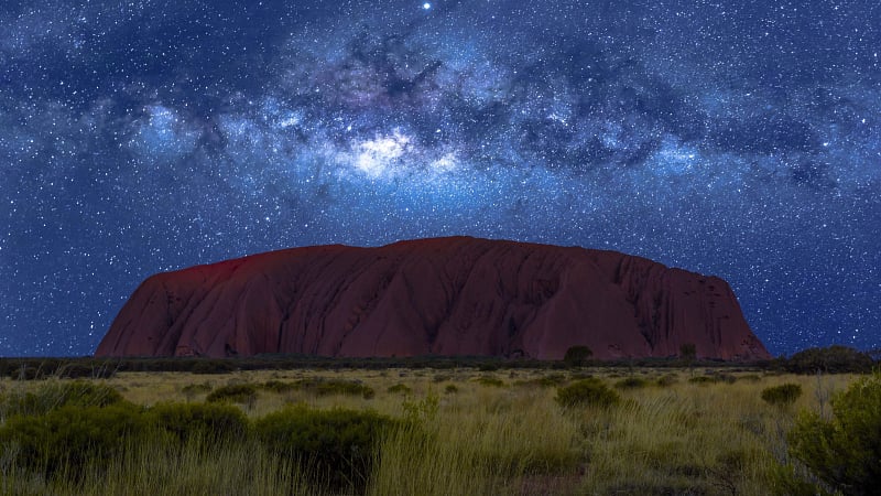 Uluru Austrialia Dark Skies