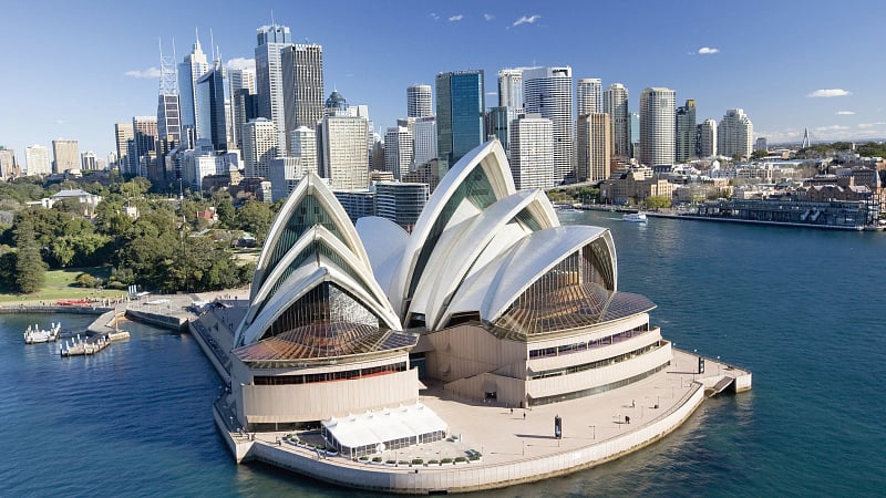 the Sydney Opera House, a world-famous performing arts center located in Sydney, New South Wales, Australia.