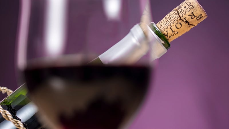Spanish rioja red wine