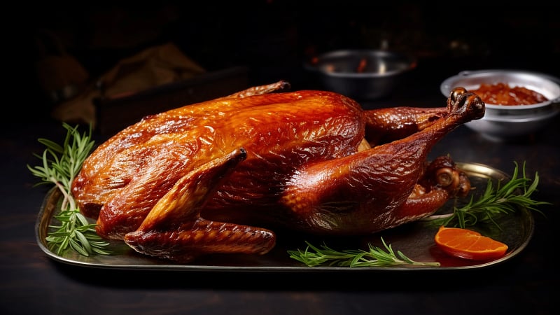 Christmas dinner goose