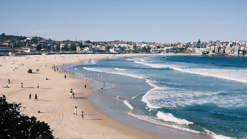 This image shows Bondi Beach, which is one of Australia's most famous and iconic coastal destinations.