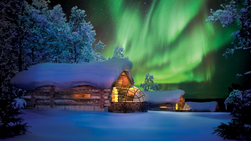 Finland Northern Lights - VEN Kakslauttanen Arctic Resort Finland 28