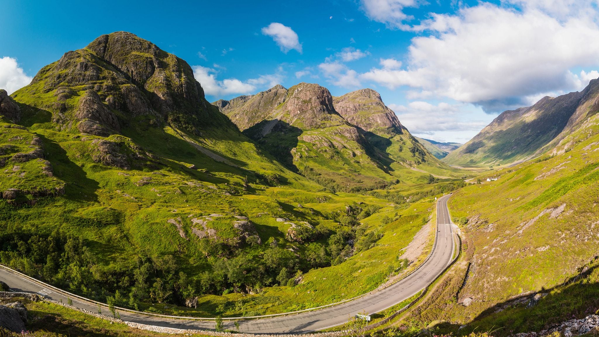 Drone view of Glencoe, Scotland