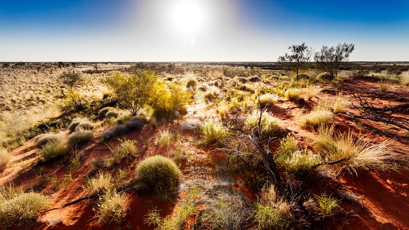 a scenic view of the Australian Outback.
