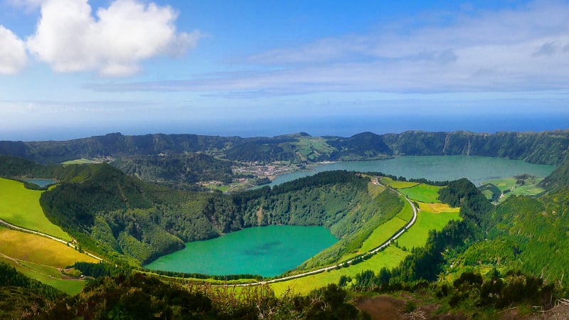 Azores, volcanic island Sao Miguel