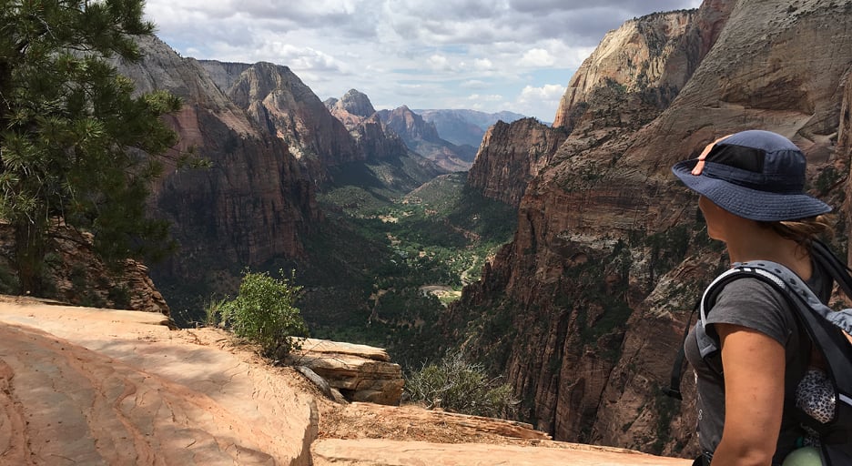 Person at Zion National Park