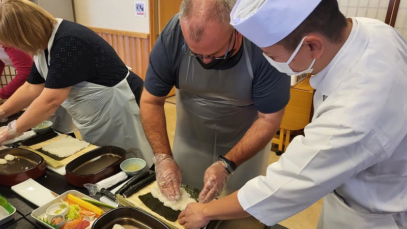 learning how to make sushi
